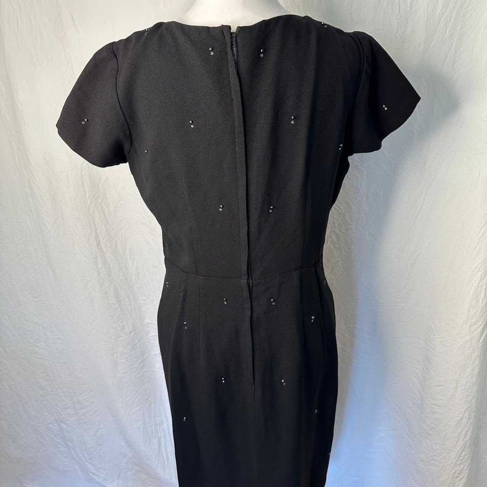 Petty Hite Fashion Vintage Dress Black Sheath Bea… - image 4