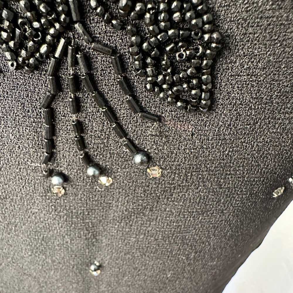 Petty Hite Fashion Vintage Dress Black Sheath Bea… - image 6