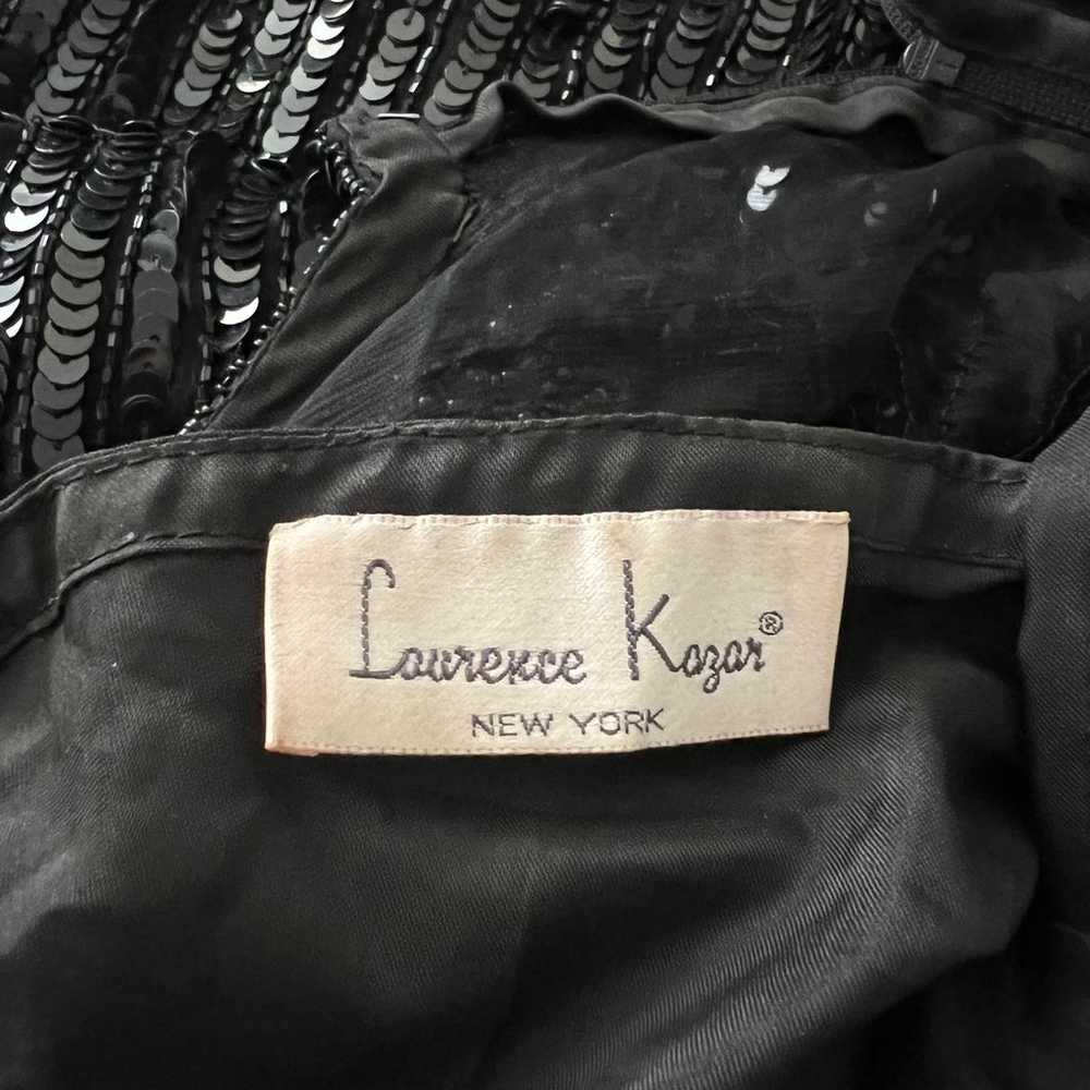 Vintage Laurence Kazar Black Sequin and Silk Mini… - image 6