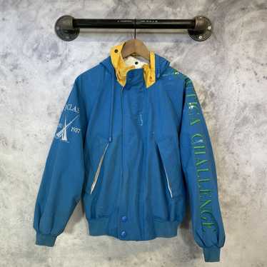 Vintage 90's Nautica Red Blue Challenge Embroidered Light Jacket Men's –  Subtle Flex Streetwear