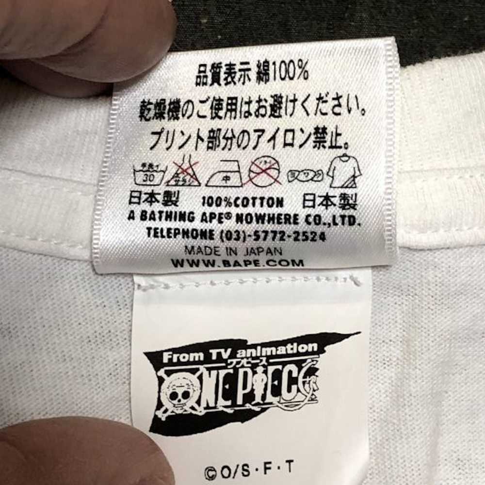 Bape × One Piece Bape One Piece Luffy T-Shirt Whi… - image 5