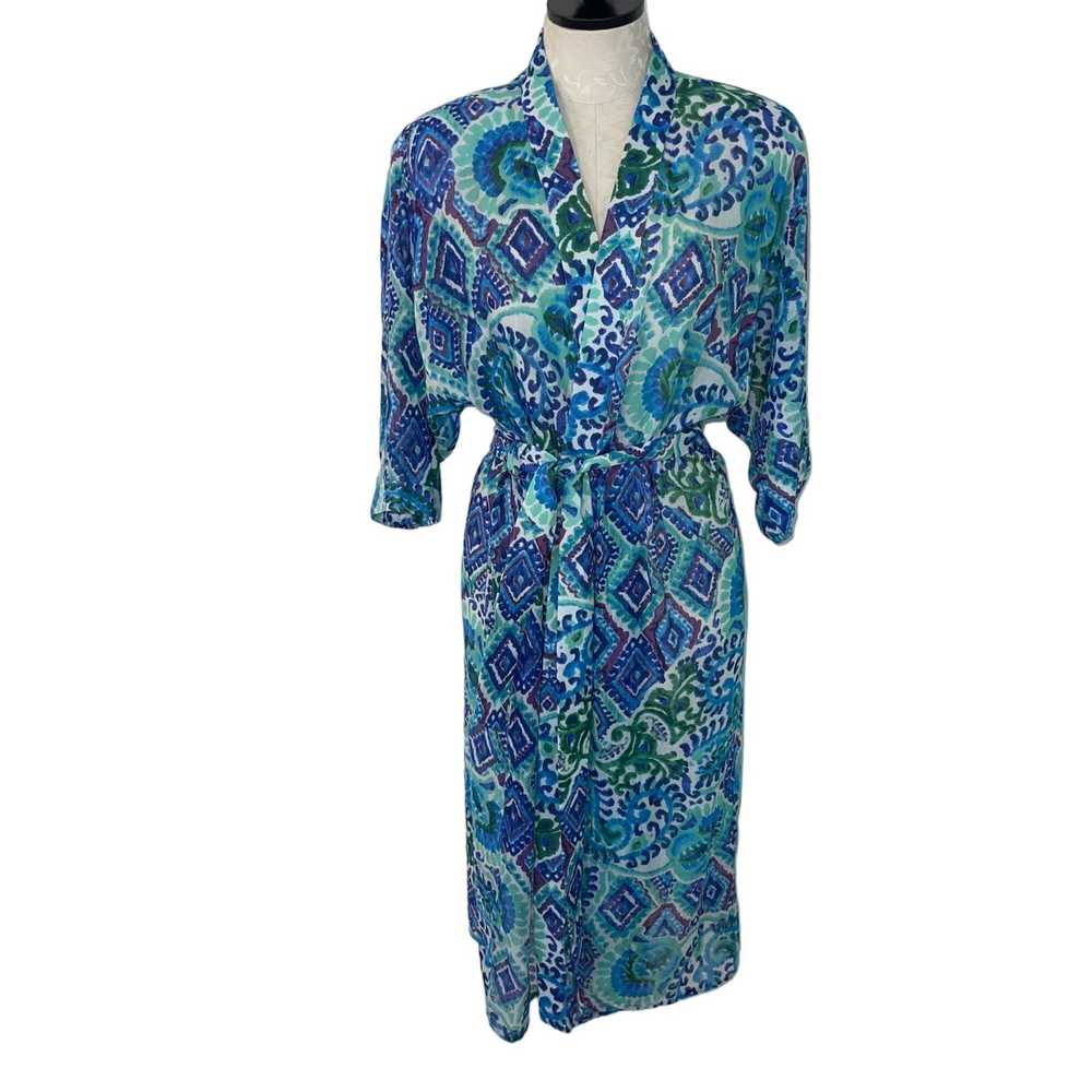 Other Charlie Paige Womens Robe Size Small Blue P… - image 1