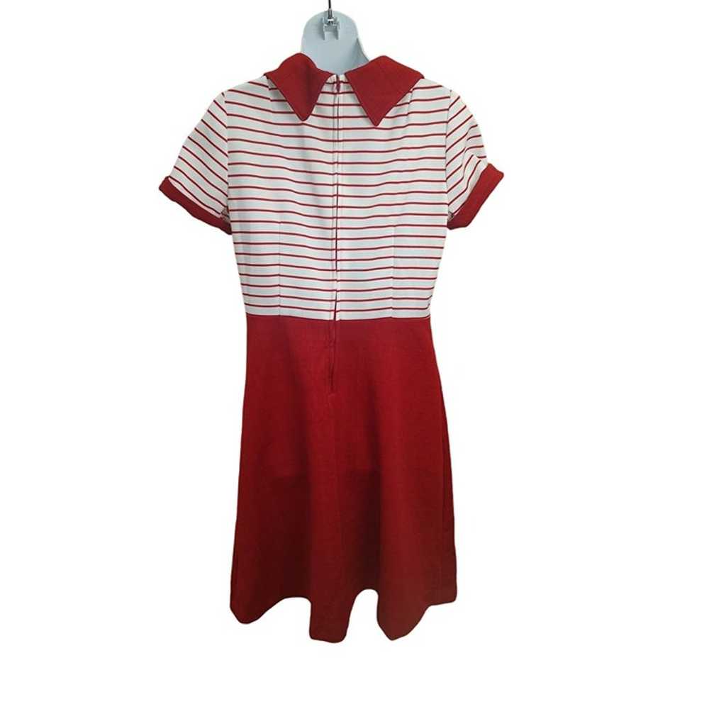 1960's Red and White Mod Shift Dress - image 3