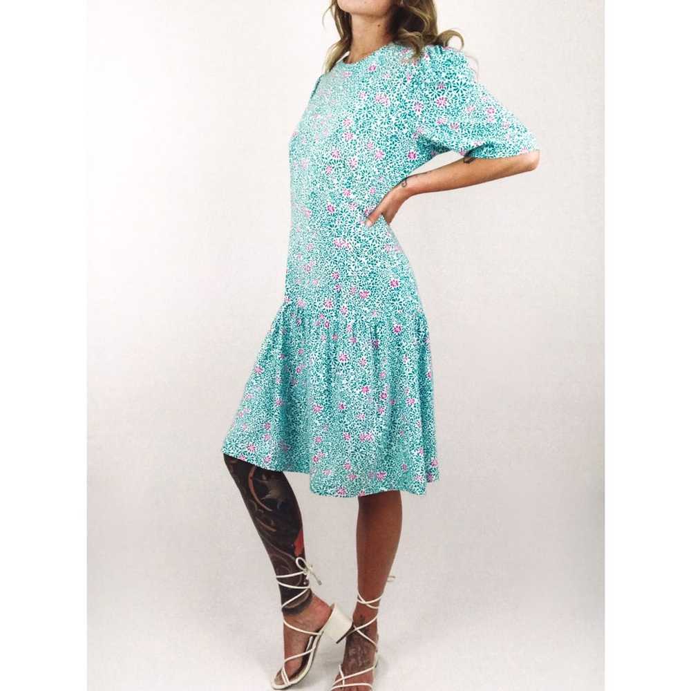 Vintage Patterned Drop-Waist Day Dress - image 9
