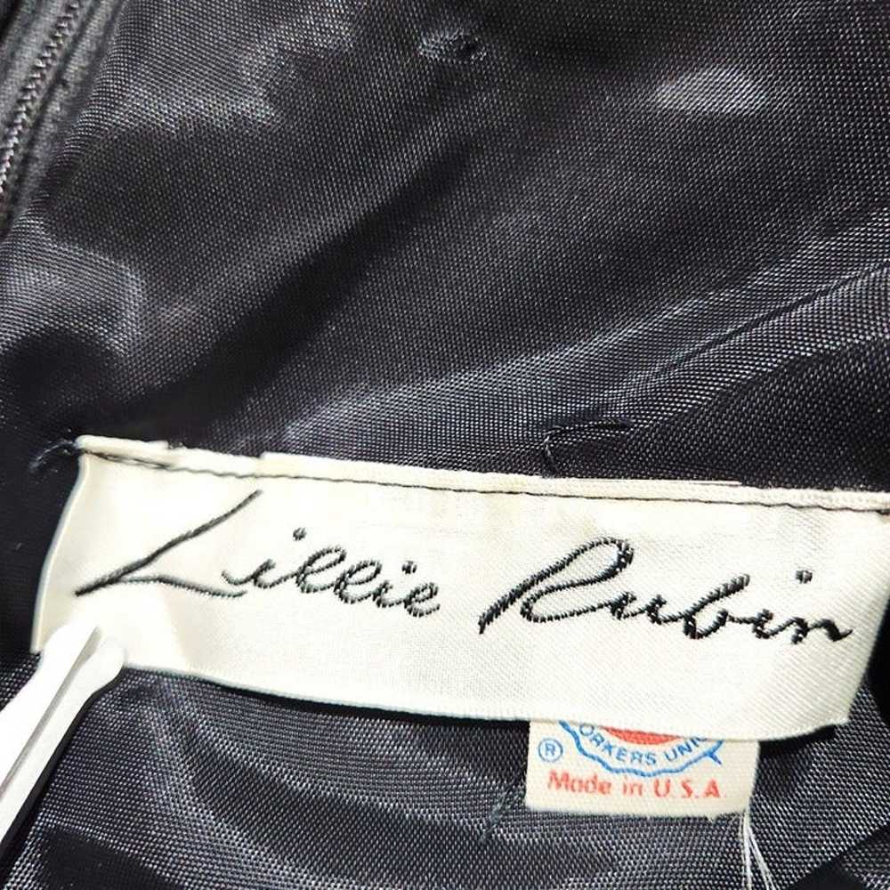 Vintage Lillie Rubin Black Velvet Maxi Dress, Emb… - image 7