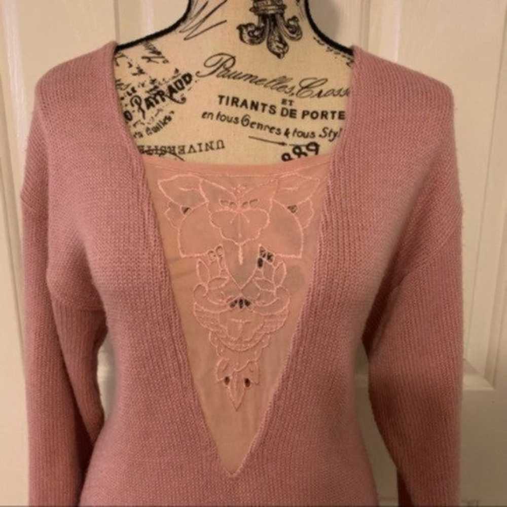 My Michelle Rare 70s Vintage Pink Knit Midi/Maxi … - image 4