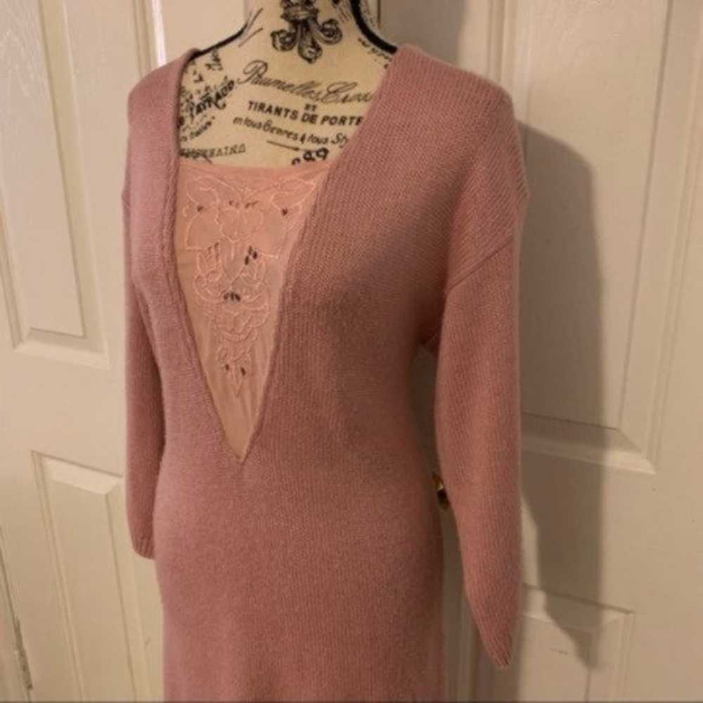 My Michelle Rare 70s Vintage Pink Knit Midi/Maxi … - image 6