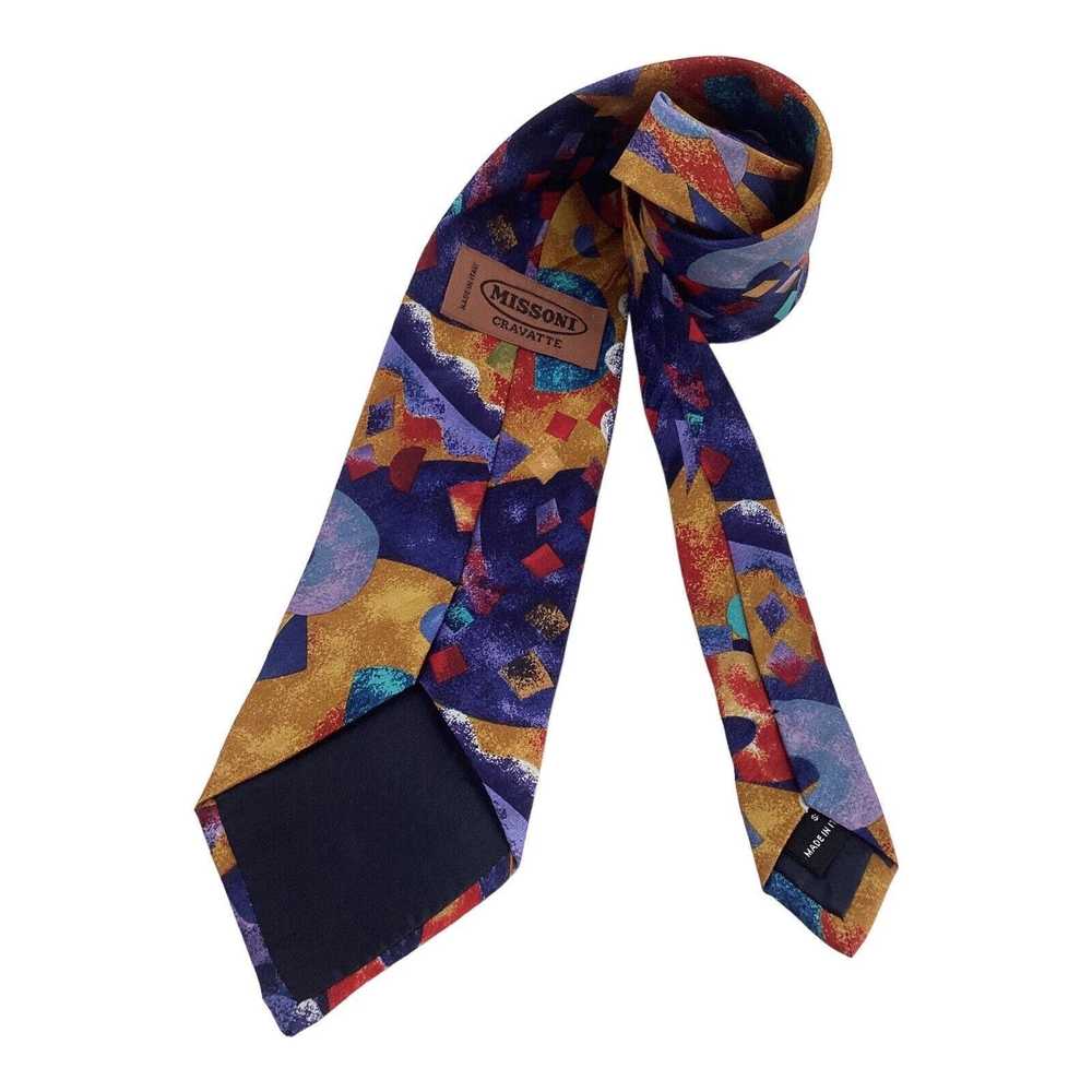 Missoni MISSONI Muticolor Art Silk Tie Made In It… - image 3