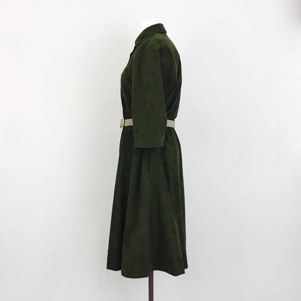 Vintage Mossy Velour Midi Dress - image 5