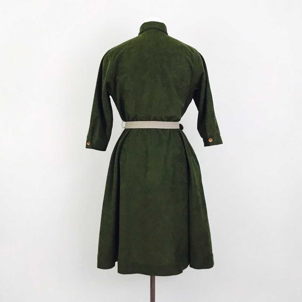 Vintage Mossy Velour Midi Dress - image 6