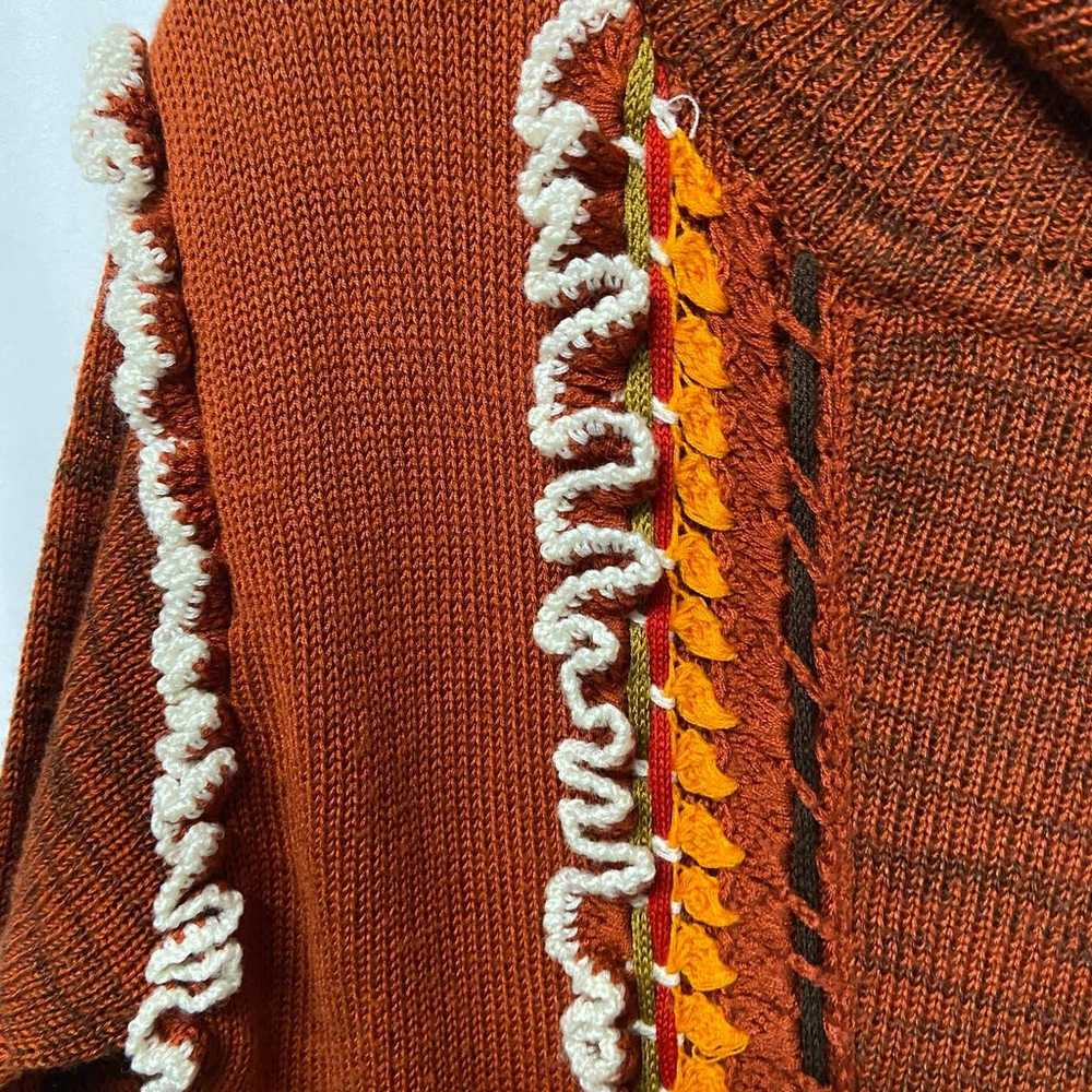 Melangedress Dress Vintage Knit 1970's Boho Hippi… - image 5
