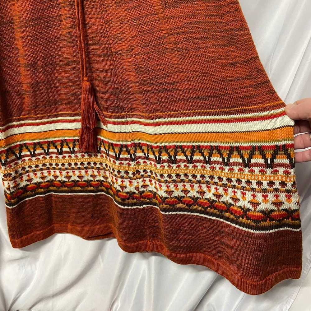 Melangedress Dress Vintage Knit 1970's Boho Hippi… - image 8