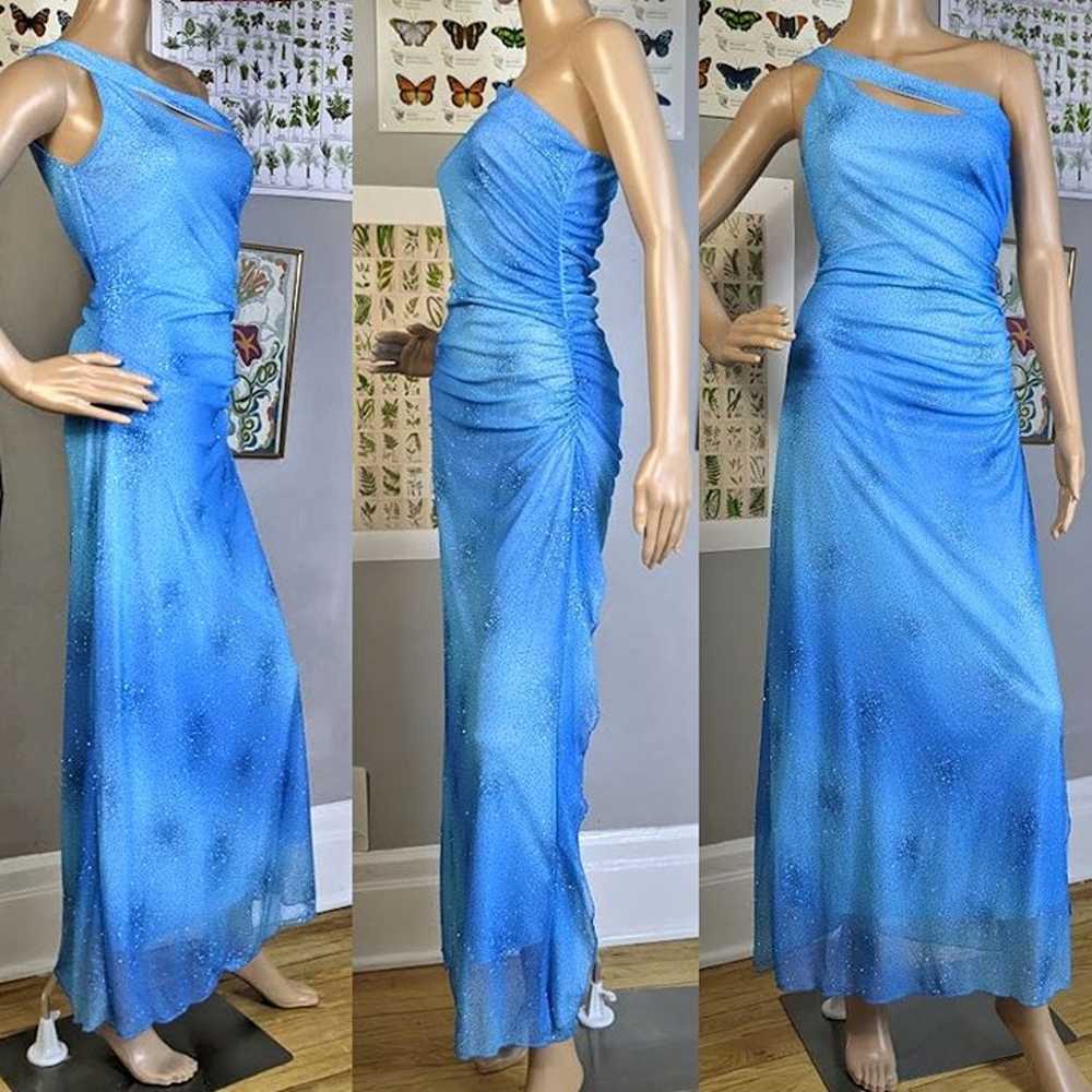 Vintage 90s y2k Taboo Prom Dress Maxi One Shoulde… - image 1