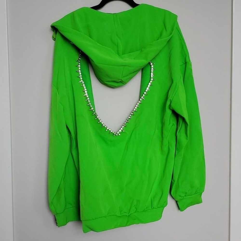 Area NYC AREA NYC Oversized Neon Green Heart Cut … - image 11