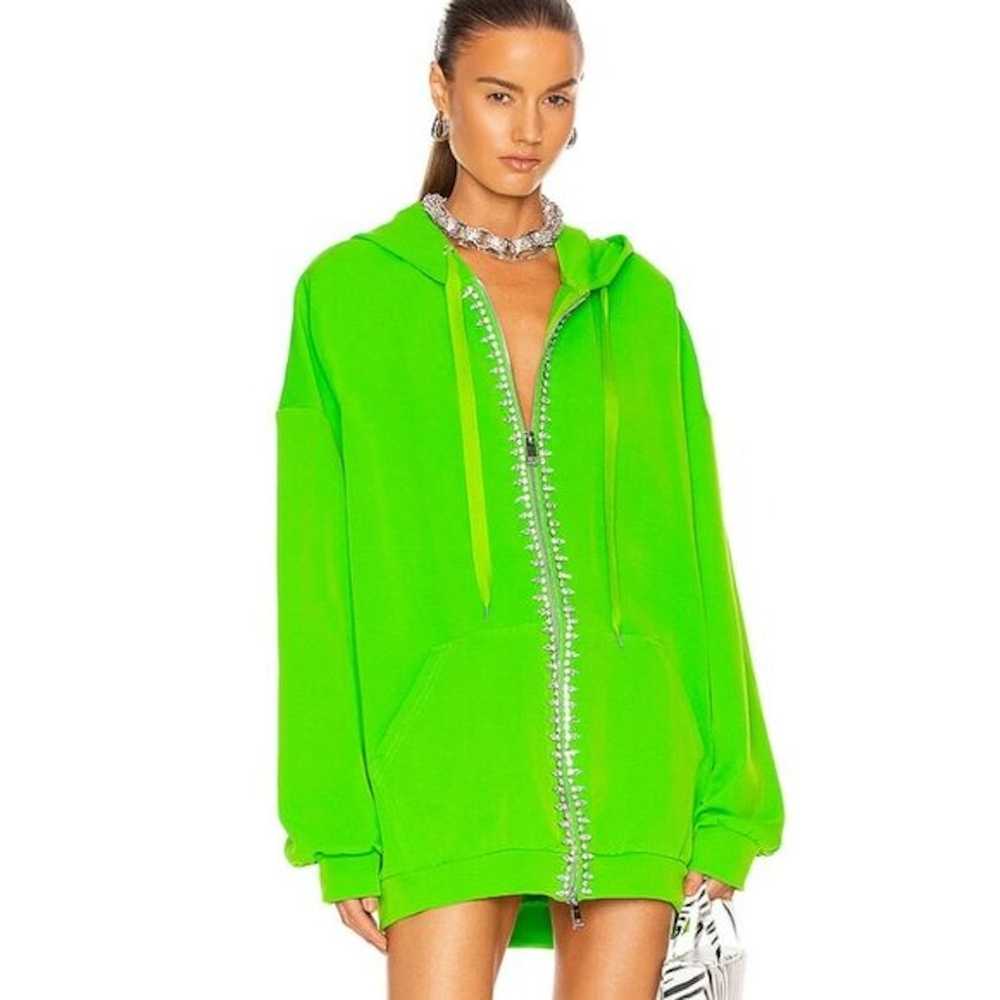 Area NYC AREA NYC Oversized Neon Green Heart Cut … - image 1