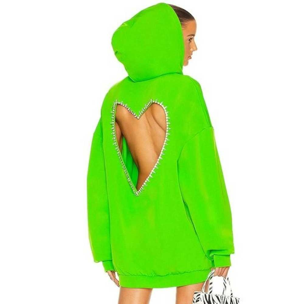 Area NYC AREA NYC Oversized Neon Green Heart Cut … - image 2