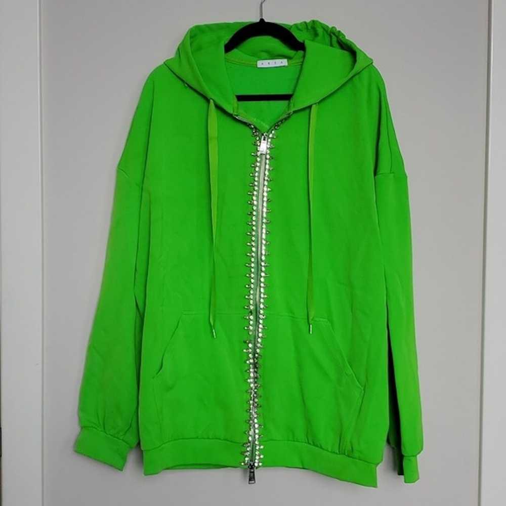 Area NYC AREA NYC Oversized Neon Green Heart Cut … - image 3