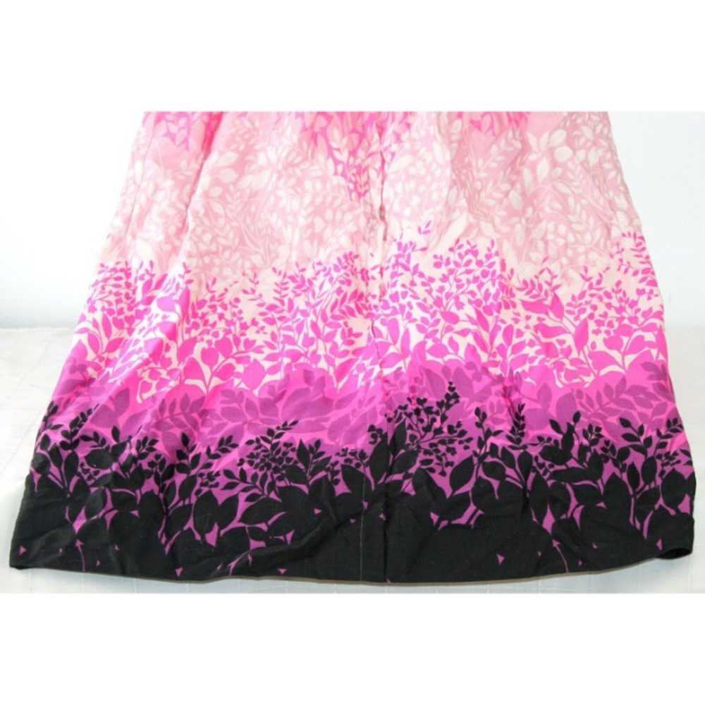 Vtg Evelyn Pearson Pink Shirt Lounge Dress Floral… - image 3