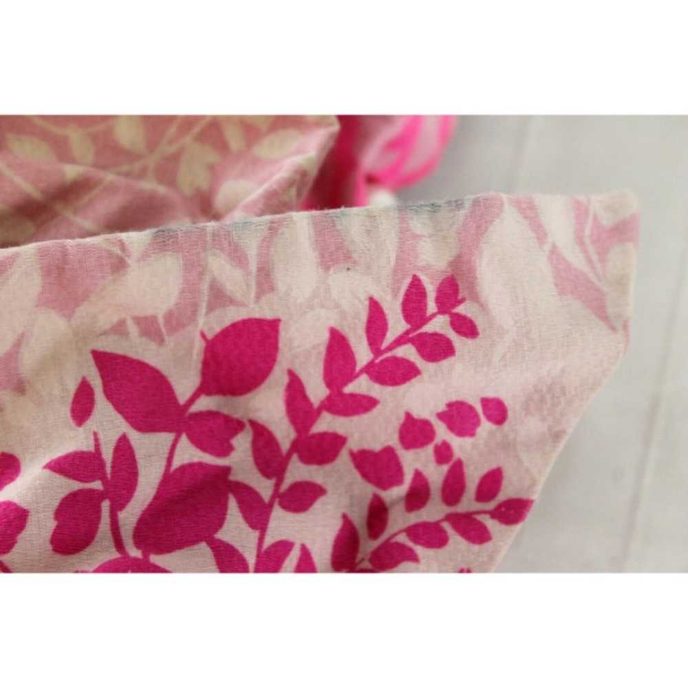 Vtg Evelyn Pearson Pink Shirt Lounge Dress Floral… - image 9