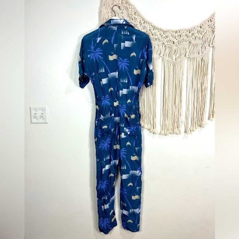 Other Womens Paradised Collared Jumpsuit Tropical… - image 2