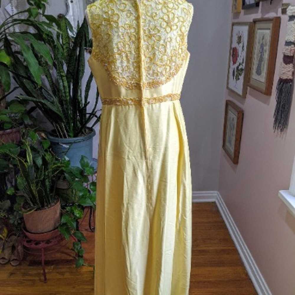 Nadine Dress 1960's Yellow Evening Gown - image 9