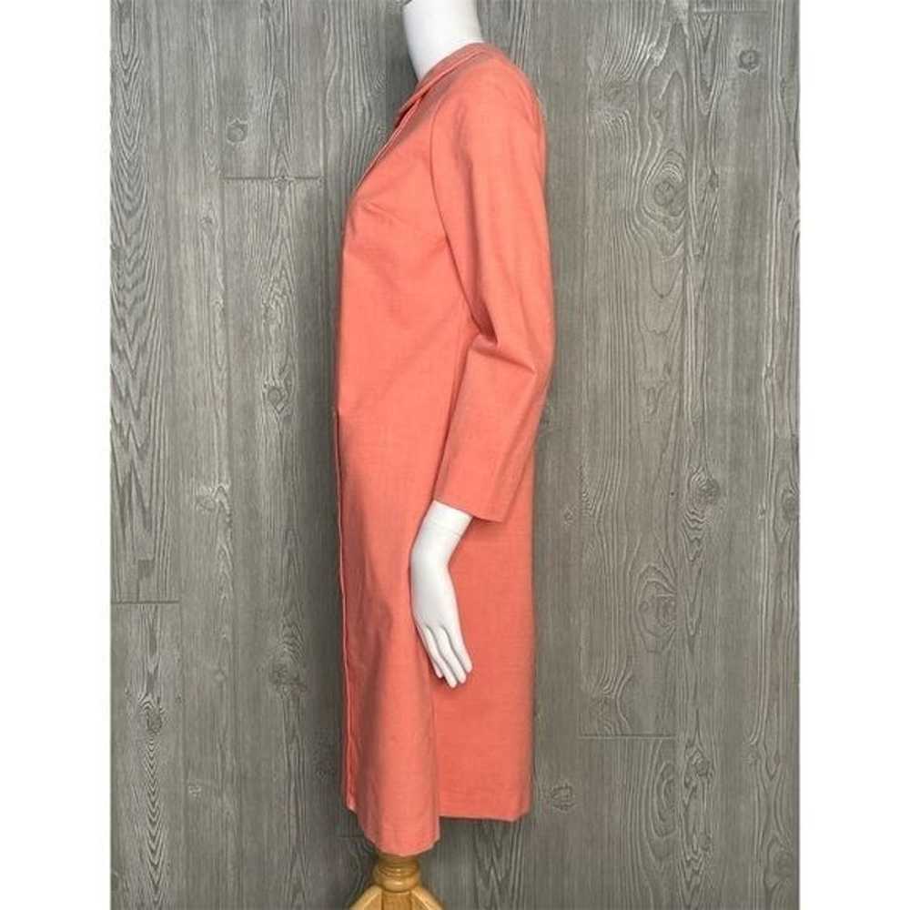 Vintage jeri Ann coral pink / orange dress with b… - image 4
