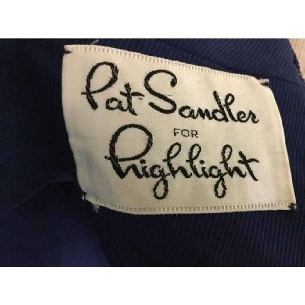 Pat Sandler Blue Vintage 1960's Night Out  Dress … - image 5