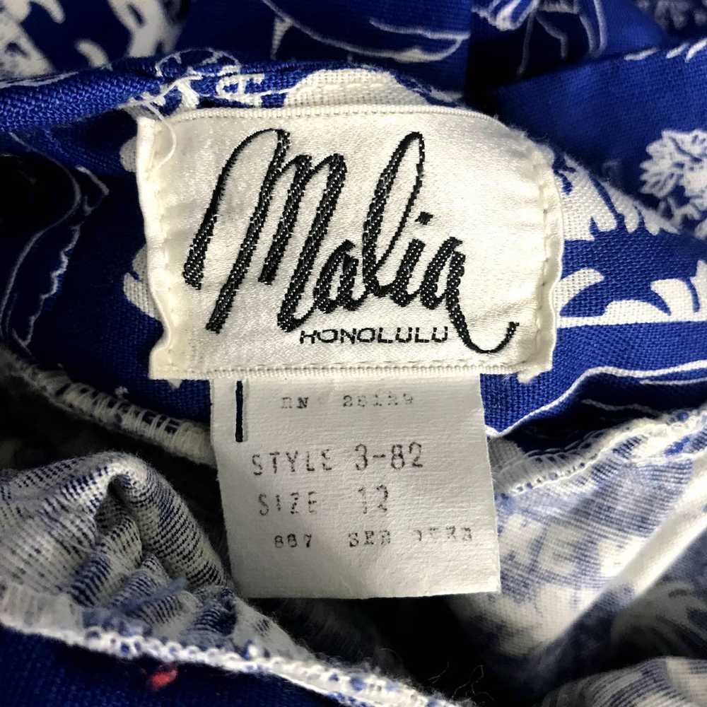 VTG Malia Novelty Print Halter empire waist cotto… - image 9