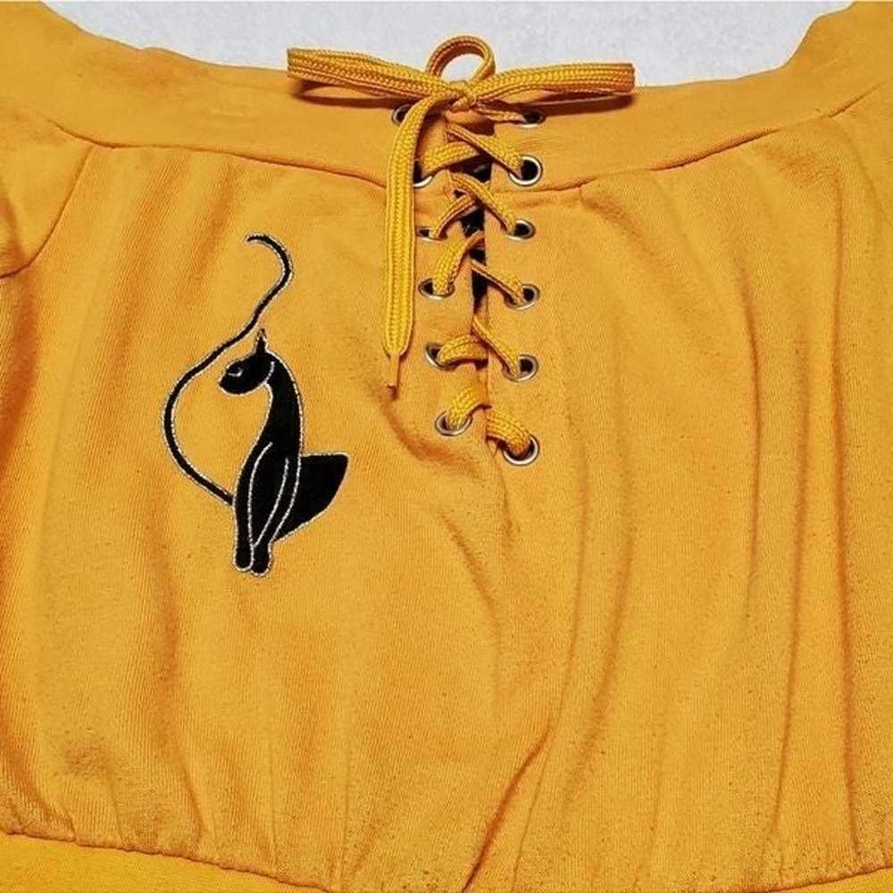 Vintage 90s-Y2K Baby Phat Mustard Yellow Gold Spe… - image 5