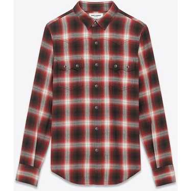 Saint Laurent Paris Nashville Plaid Red Checked W… - image 1