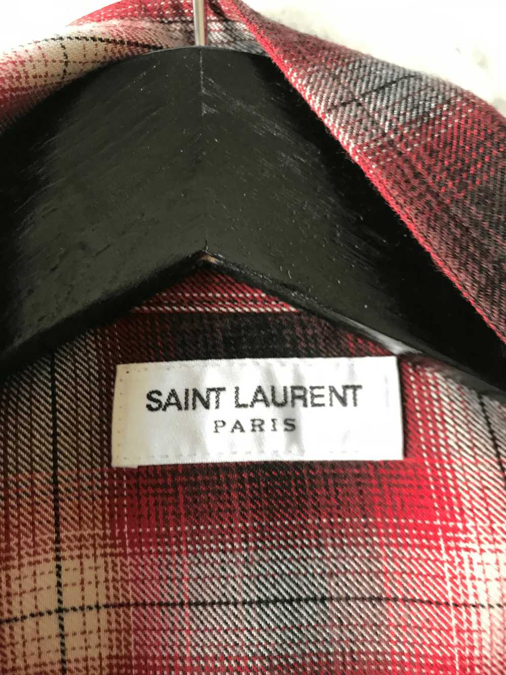 Saint Laurent Paris Nashville Plaid Red Checked W… - image 5