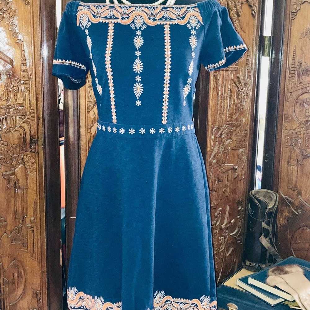Tory Vintage Cotton Embroidery Dress - image 5