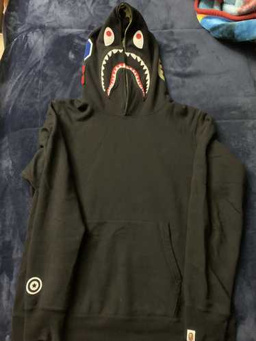 Sleeve leather shark hoodie Gem