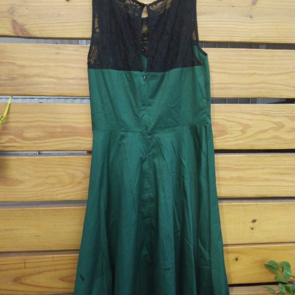 Green midi dress Size L - image 2