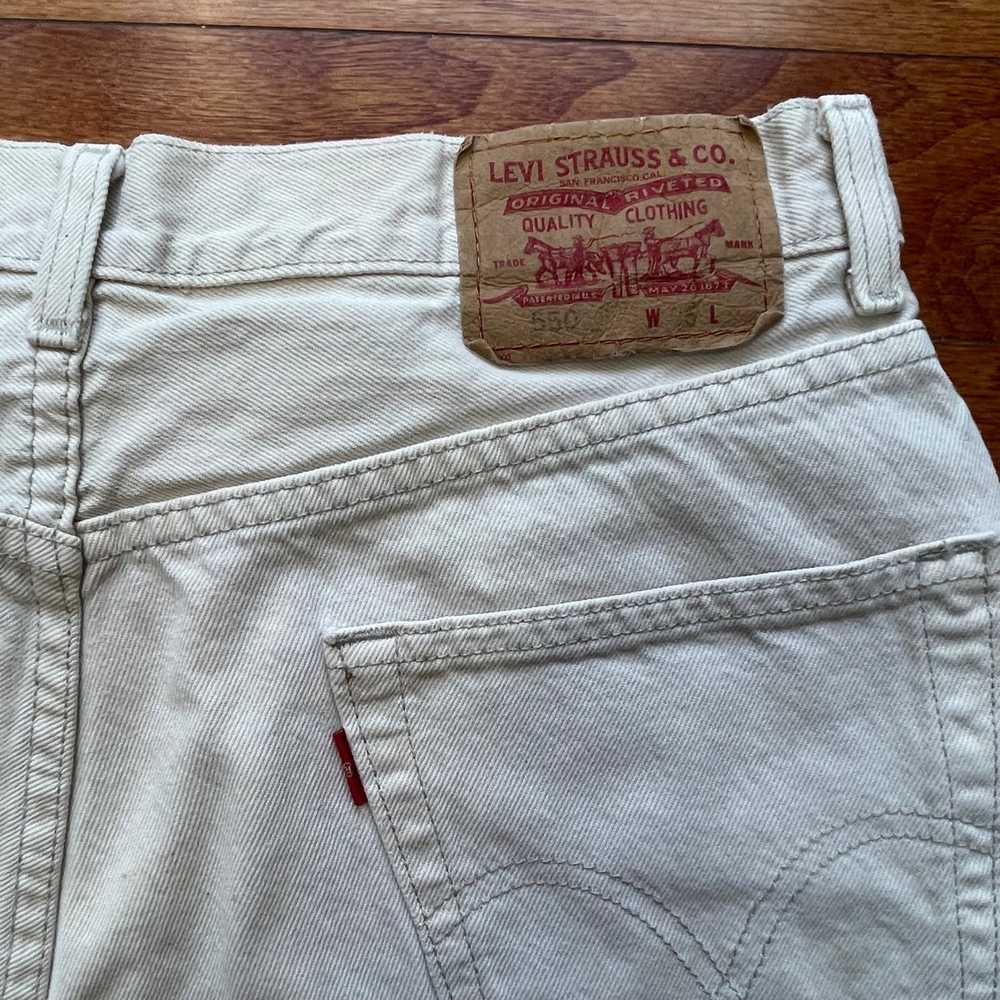 Levi's × Vintage Vintage Levi’s 550 Cream White D… - image 3