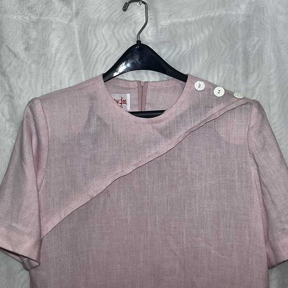 Vintage 1970s Henry Lee Pink Button Dress - image 3