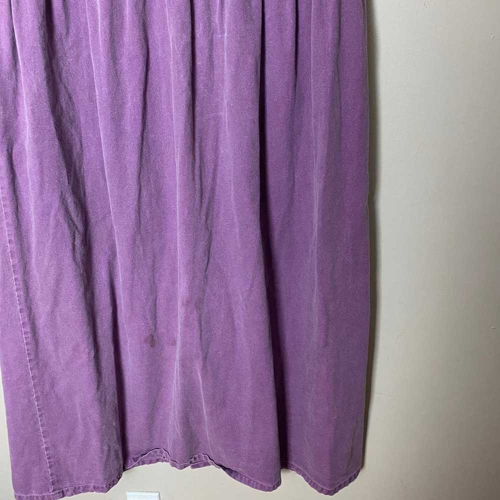 Vintage Sunbelt Dress hand painted purple and whi… - image 10