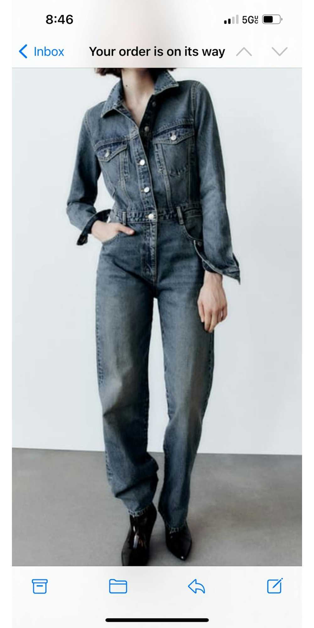 Zara Zara Denim Jumpsuit - image 3