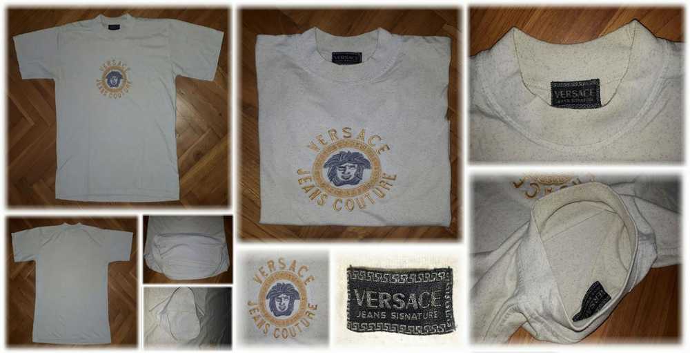 Streetwear × Versace × Vintage VTG 90s Tshirt Ver… - image 1