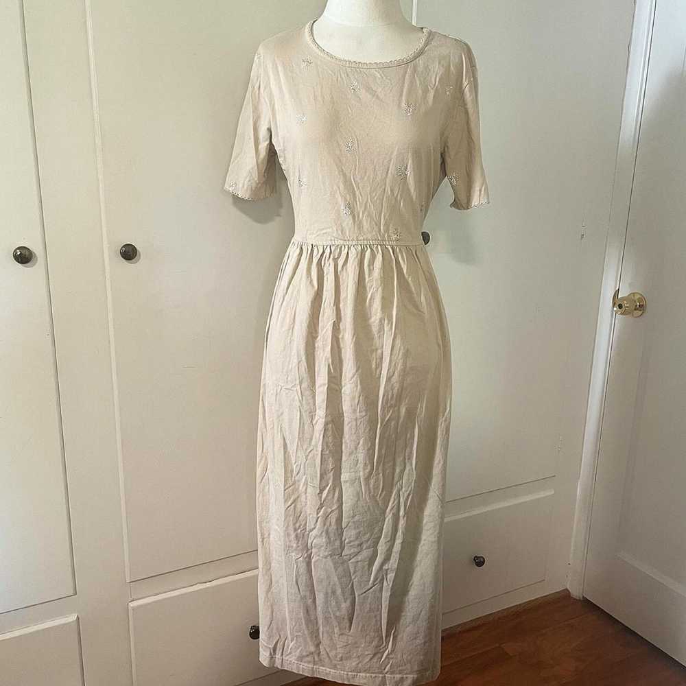 Vintage Bobbie Brooks Cotton Maxi Dress - image 1