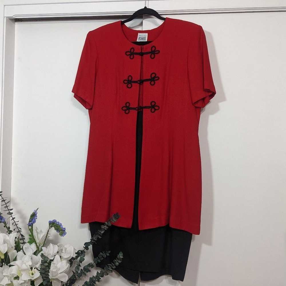 Vintage Red and black dress by R&M Richards - image 1