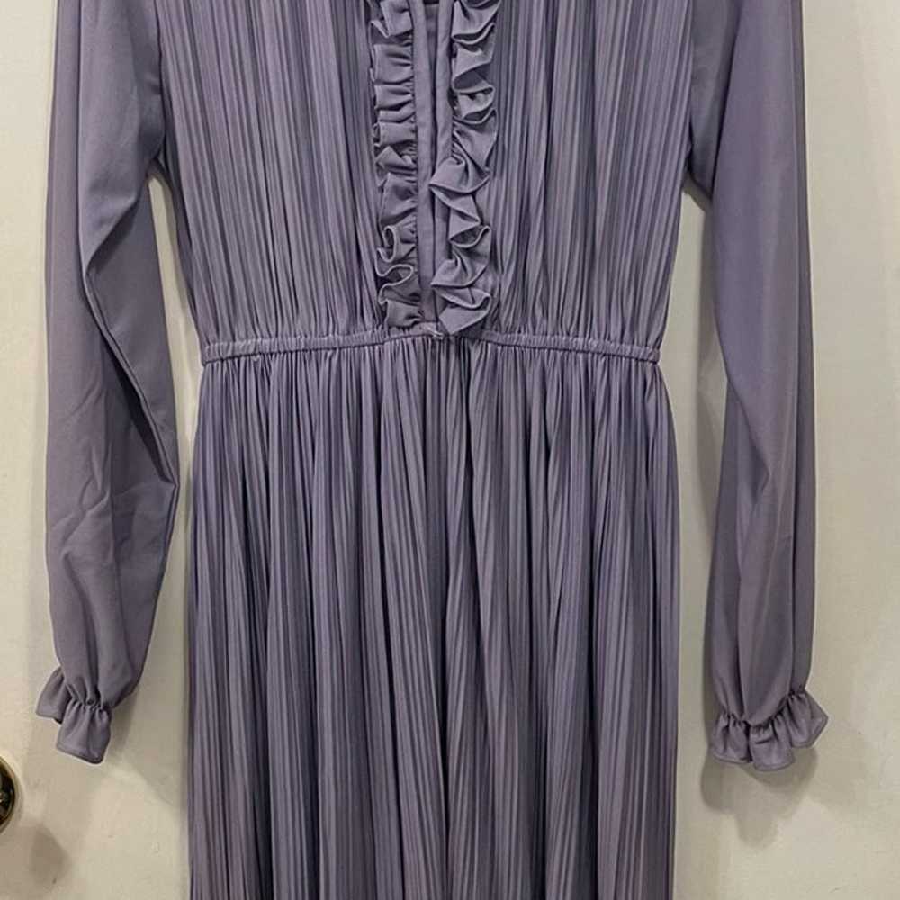 Vintage Ladies Dusty Purple Long Sleeve Dress - image 1