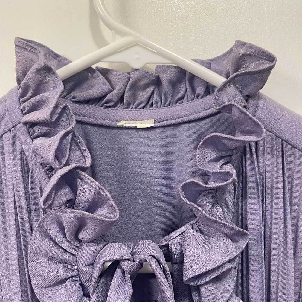 Vintage Ladies Dusty Purple Long Sleeve Dress - image 2