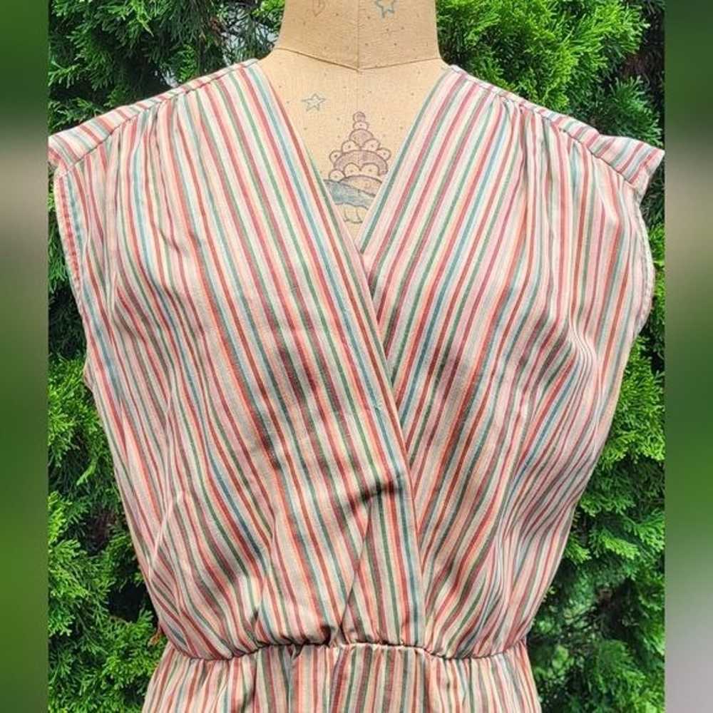 Vintage Sunshine Alley Striped Dress Size 14 - image 2