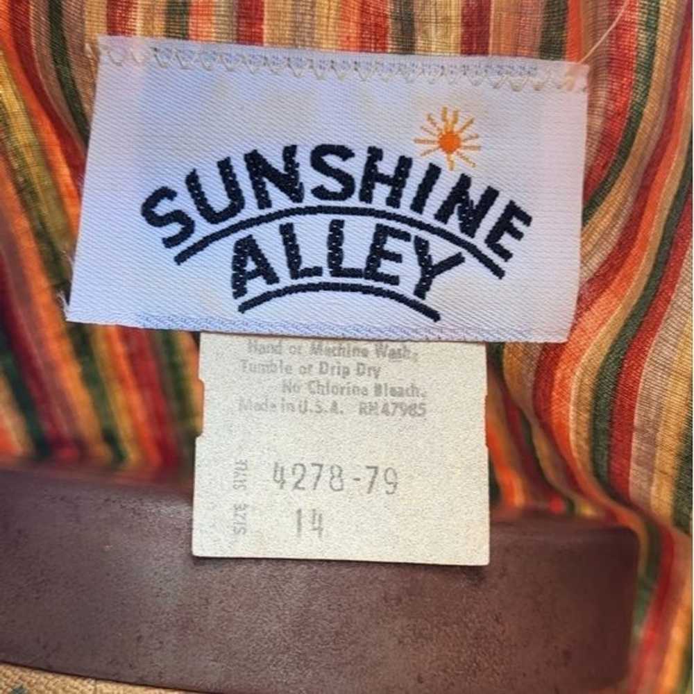 Vintage Sunshine Alley Striped Dress Size 14 - image 8