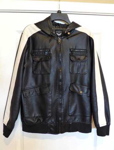 Brave Soul Black Genuine Handcrafted Goods Biker Jacket Mens