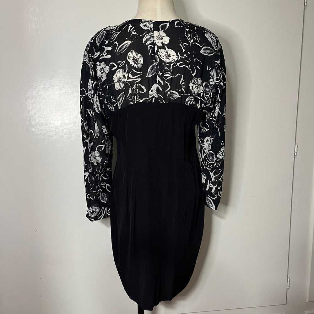 Vintage 80s Dawn Joy Fashions Button Front Dress … - image 3