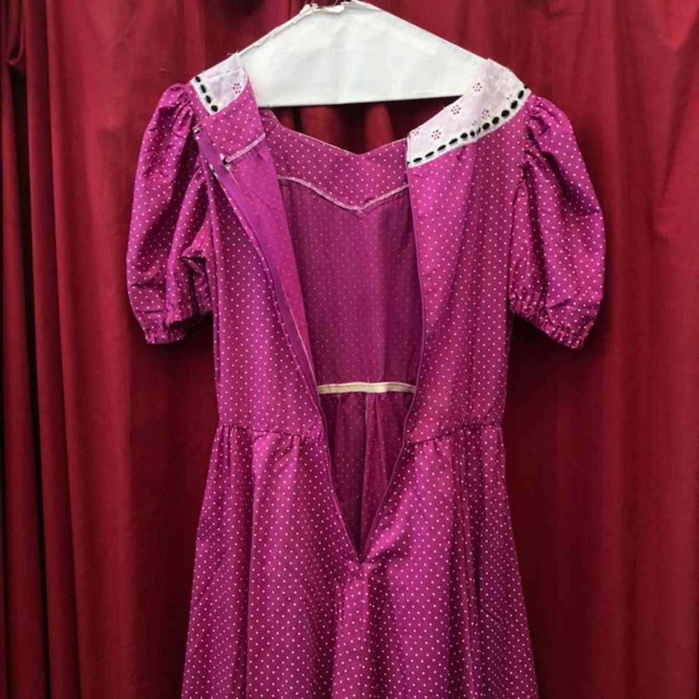Magenta Polka-Dot Patio Dress - image 10
