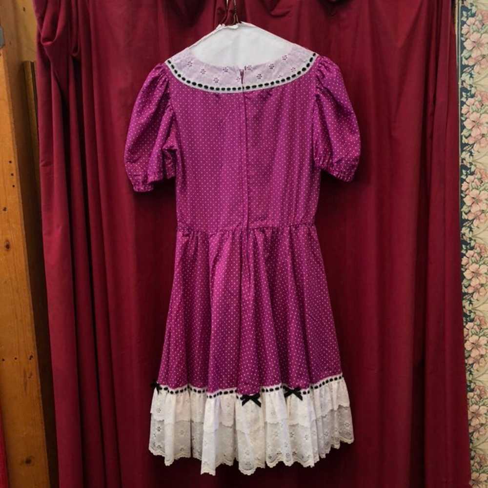 Magenta Polka-Dot Patio Dress - image 6