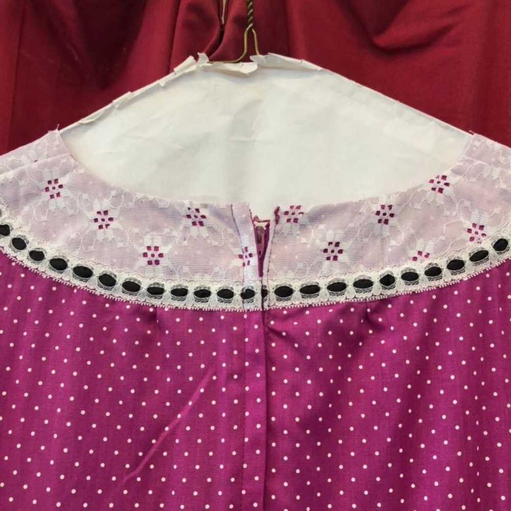 Magenta Polka-Dot Patio Dress - image 8